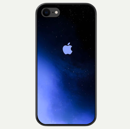 Cosmic Blue Apple Glass Case For iPhone 8 by Custom World