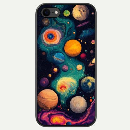 Cosmic Planet Journey Glass Case For iPhone 8 by Custom World