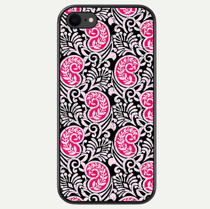 Crimson Paisley Charm Glass Case For iPhone 8 by Custom World