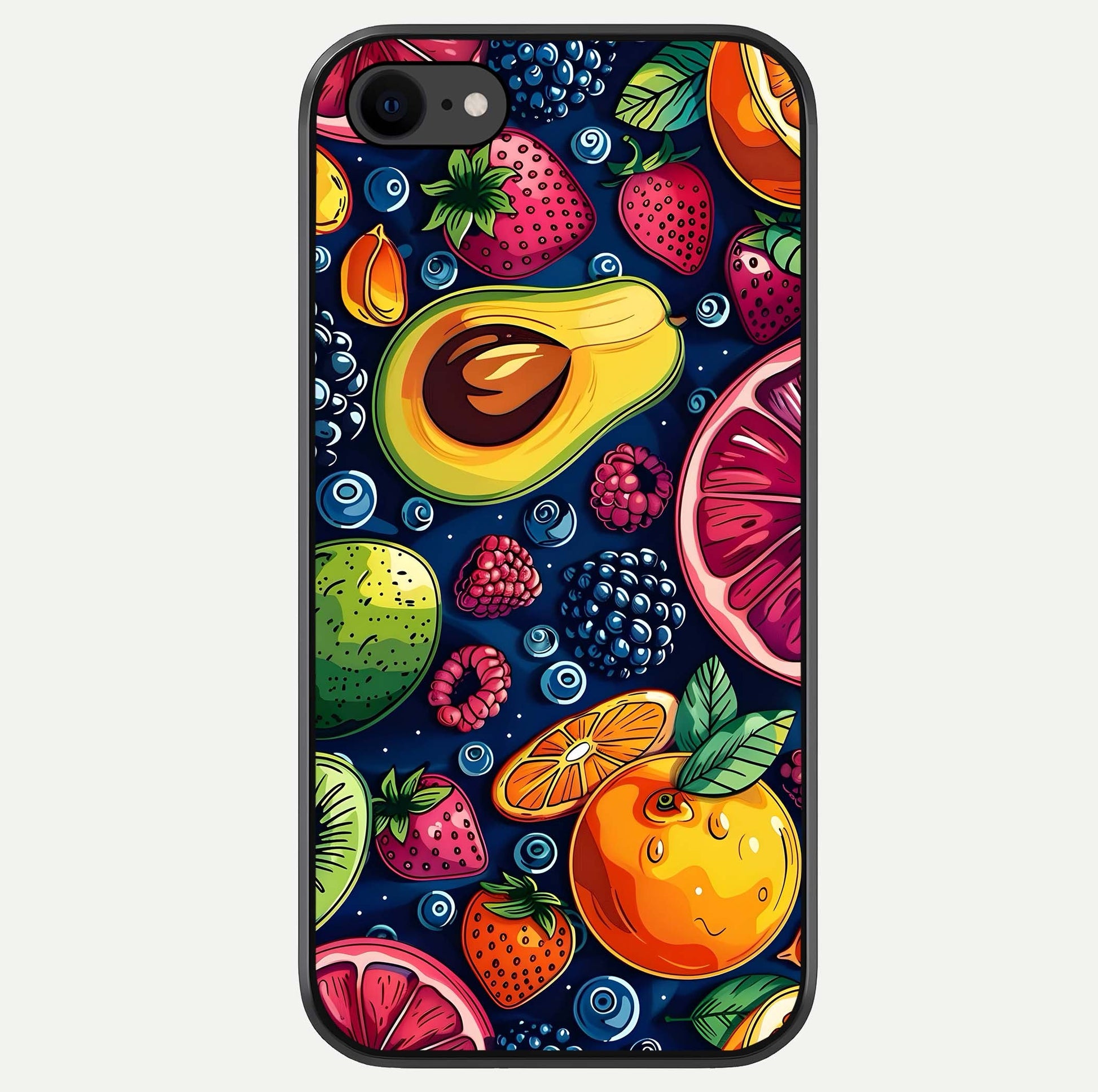 Cute Fruits Art Glass Case For iPhone 8 by Custom World