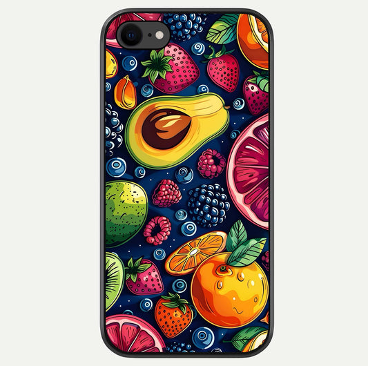 Cute Fruits Art Glass Case For iPhone 8 by Custom World