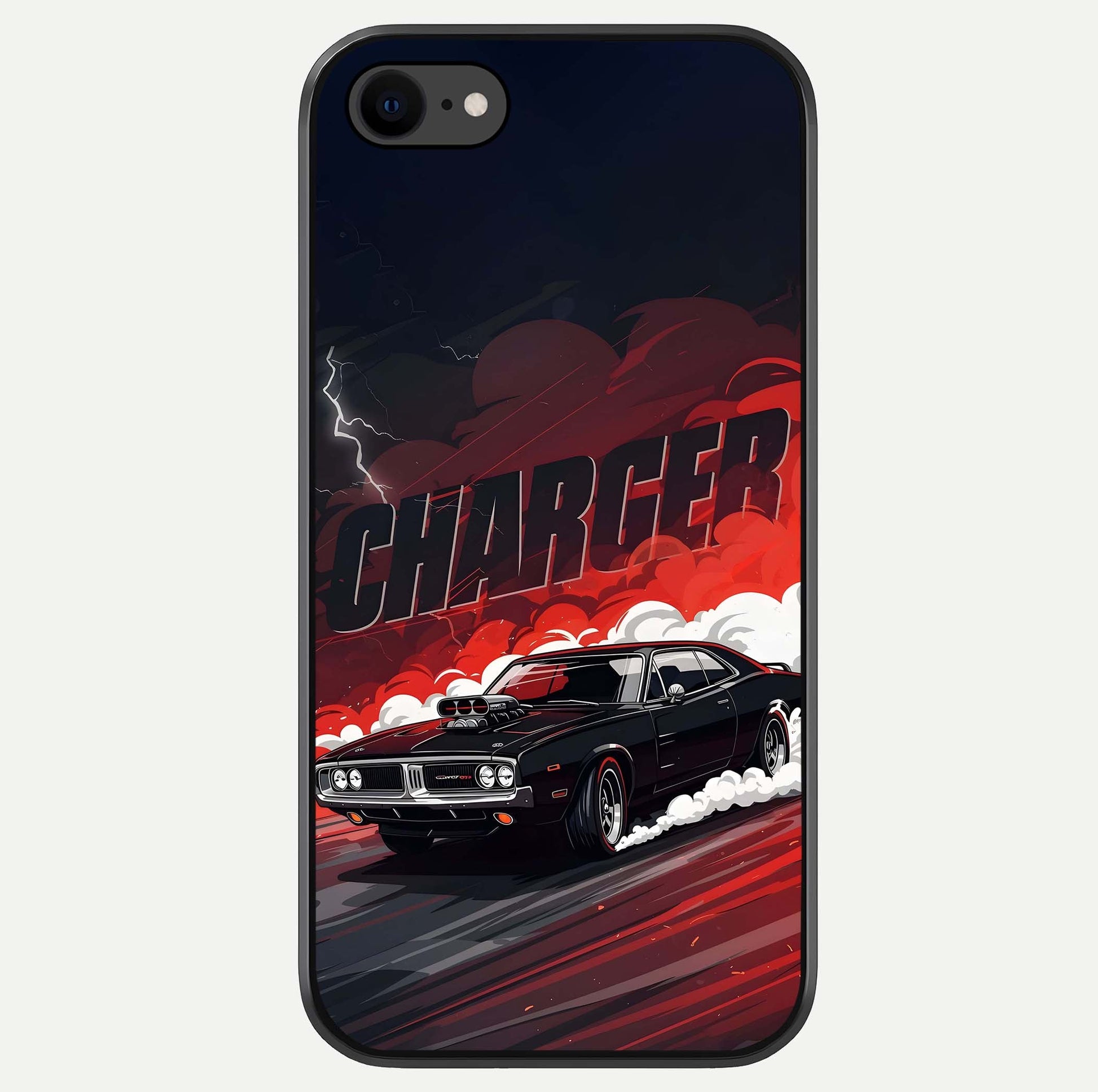 Dark Charger Fury Glass Case For iPhone 8 by Custom World