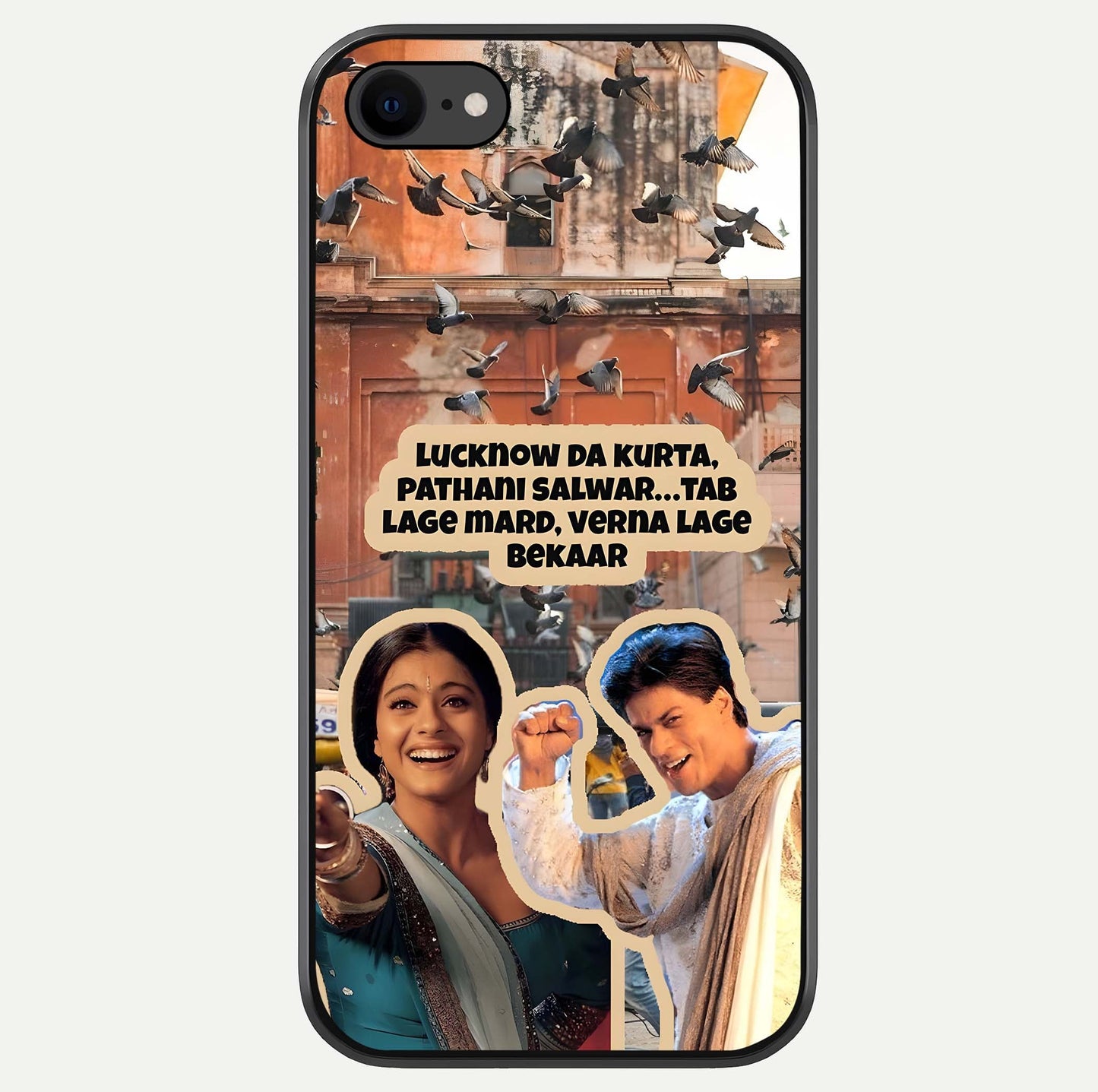Desi Retro Vibes Glass Case For iPhone 8 by Custom World
