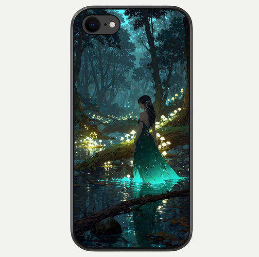 Enchanted Forest Glow Glass Case For iPhone 8 by Custom World