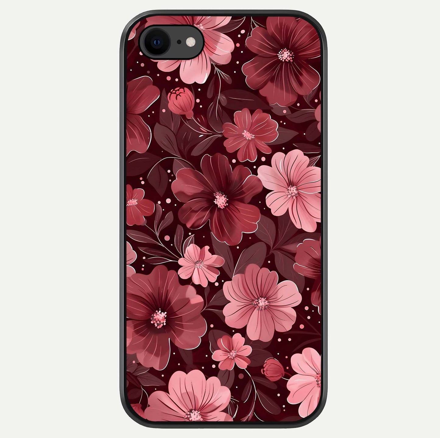Flower Blush Bloom Glass Case For iPhone 8 by Custom World