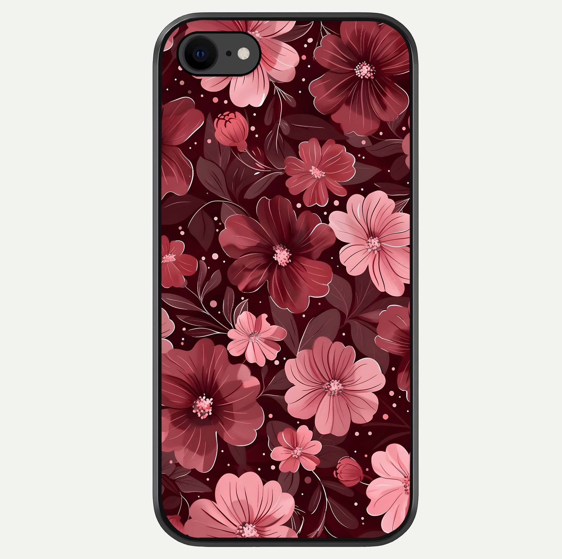 Flower Blush Bloom Glass Case For iPhone 8 by Custom World