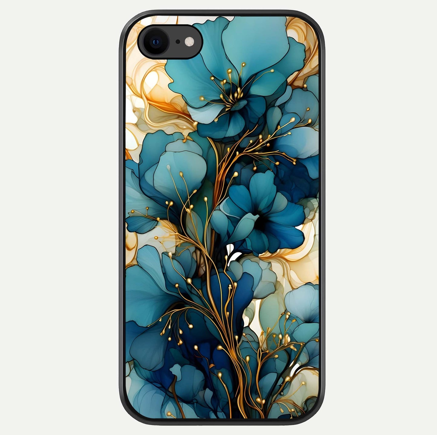 Golden Bloom Symphony Glass Case For iPhone 8 by Custom World