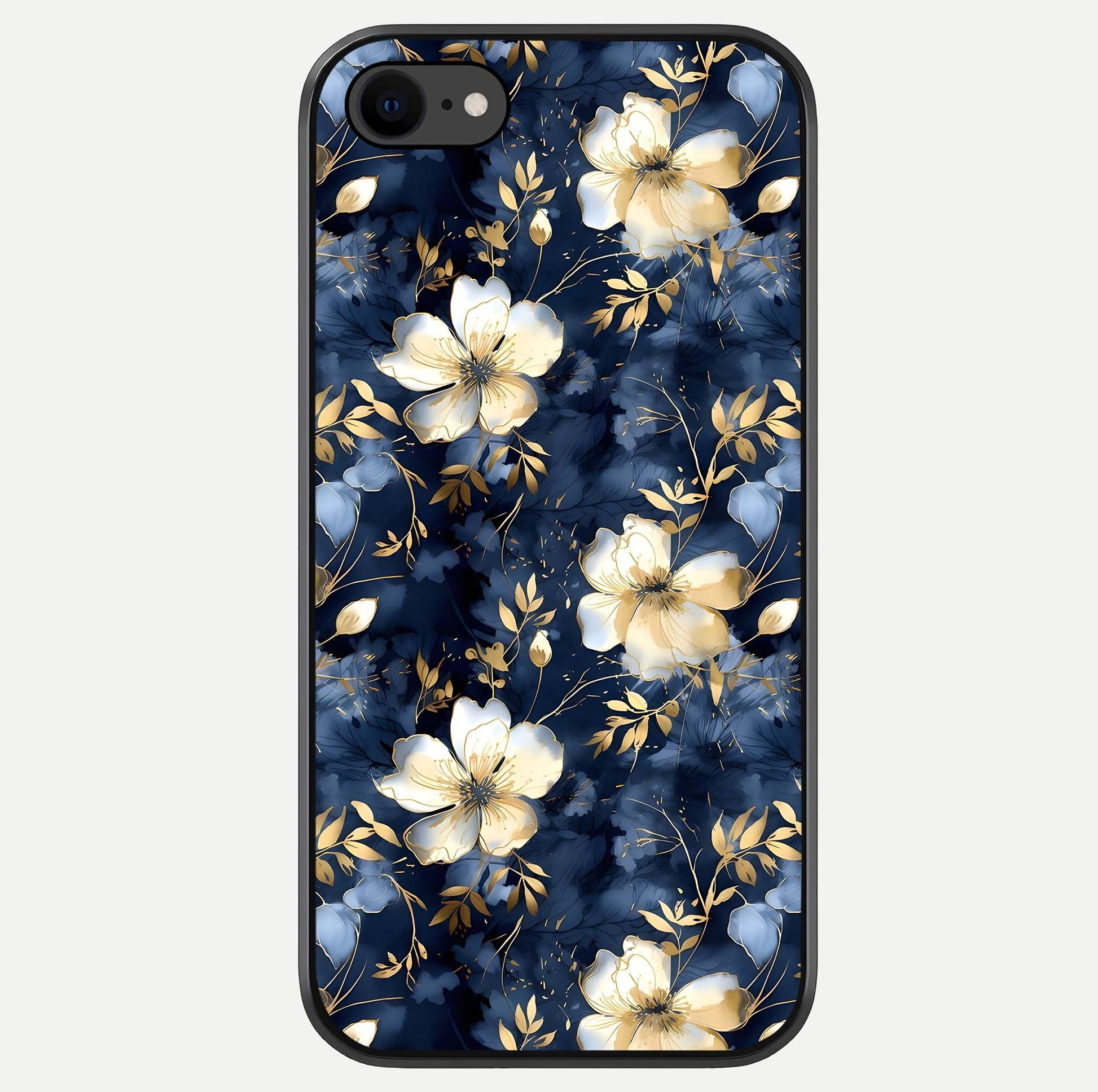 Golden Midnight Bloom Glass Case For iPhone 8 by Custom World