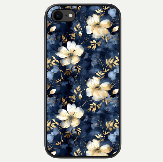 Golden Midnight Bloom Glass Case For iPhone 8 by Custom World
