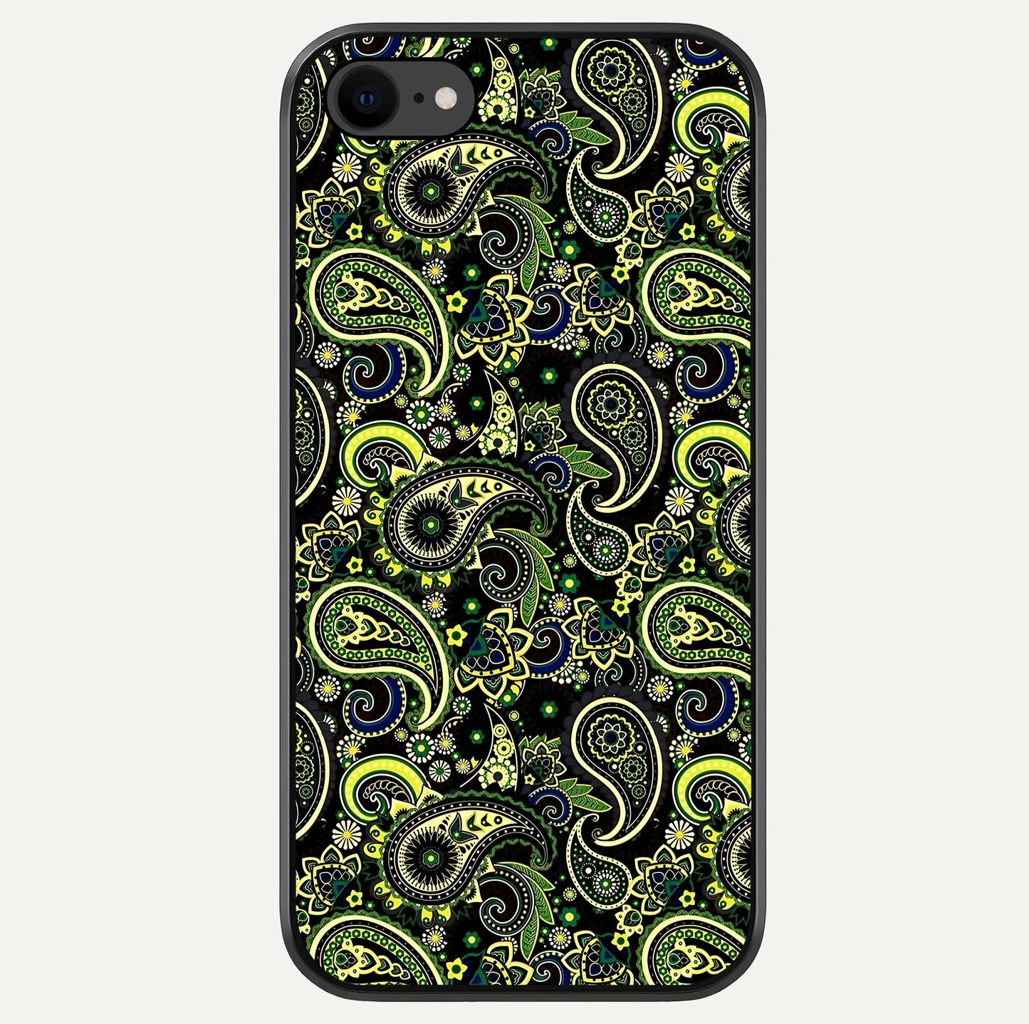 Green Mandala Pattern Glass Case For iPhone 8 by Custom World