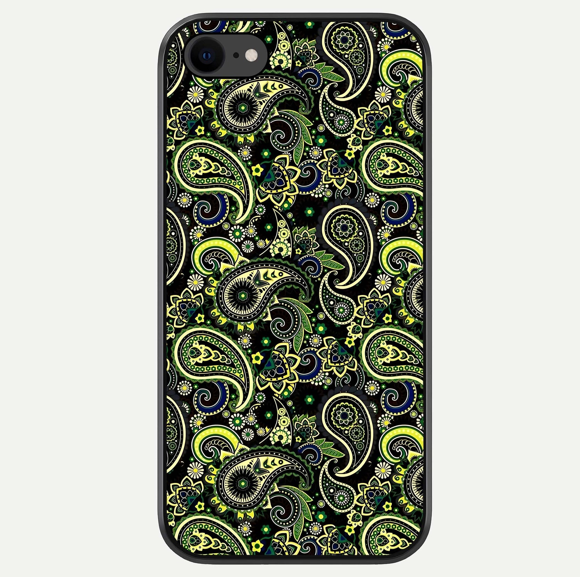 Green Mandala Pattern Glass Case For iPhone 8 by Custom World