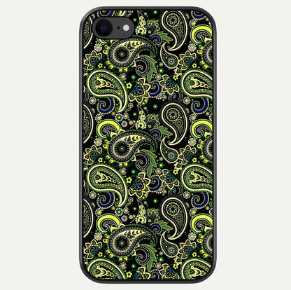 Green Mandala Pattern Glass Case For iPhone 8 by Custom World