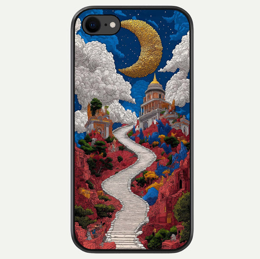 Heavenly Moon Path Glass Case For iPhone 8 by Custom World