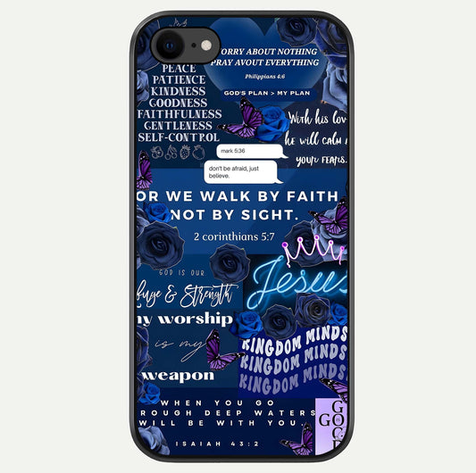 Kingdom Faith Glow Glass Case For iPhone 8 by Custom World