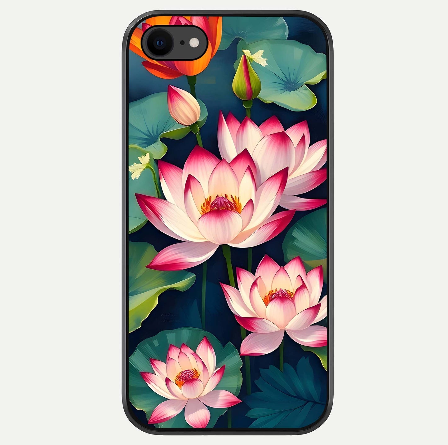 Lotus Dream Serenity Glass Case For iPhone 8 by Custom World