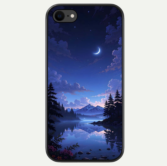 Midnight Lake Peace Glass Case For iPhone 8 by Custom World