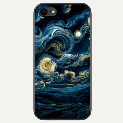 Midnight Sky Whirl Glass Case For iPhone 8 by Custom World