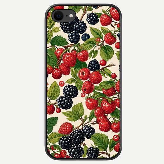 Mixed Berry Collage Glass Case For iPhone 8 by Custom World