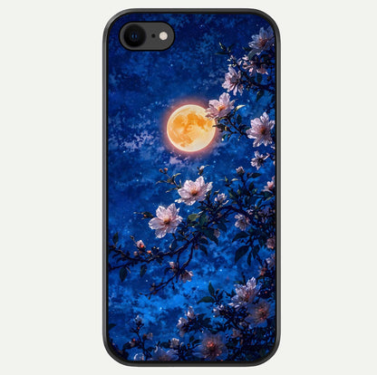 Moonlit Blossoms Night Glass Case For iPhone 8 by Custom World