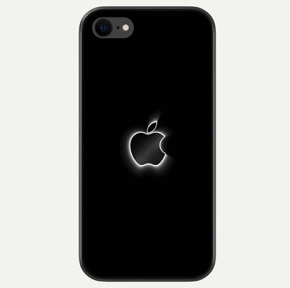 Neon Apple Glow Glass Case For iPhone 8 by Custom World