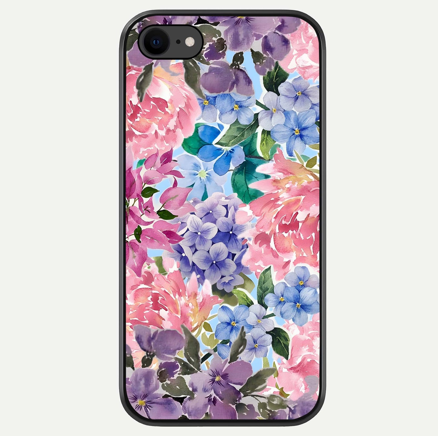 Pastel Floral Mix Glass Case For iPhone 8 by Custom World