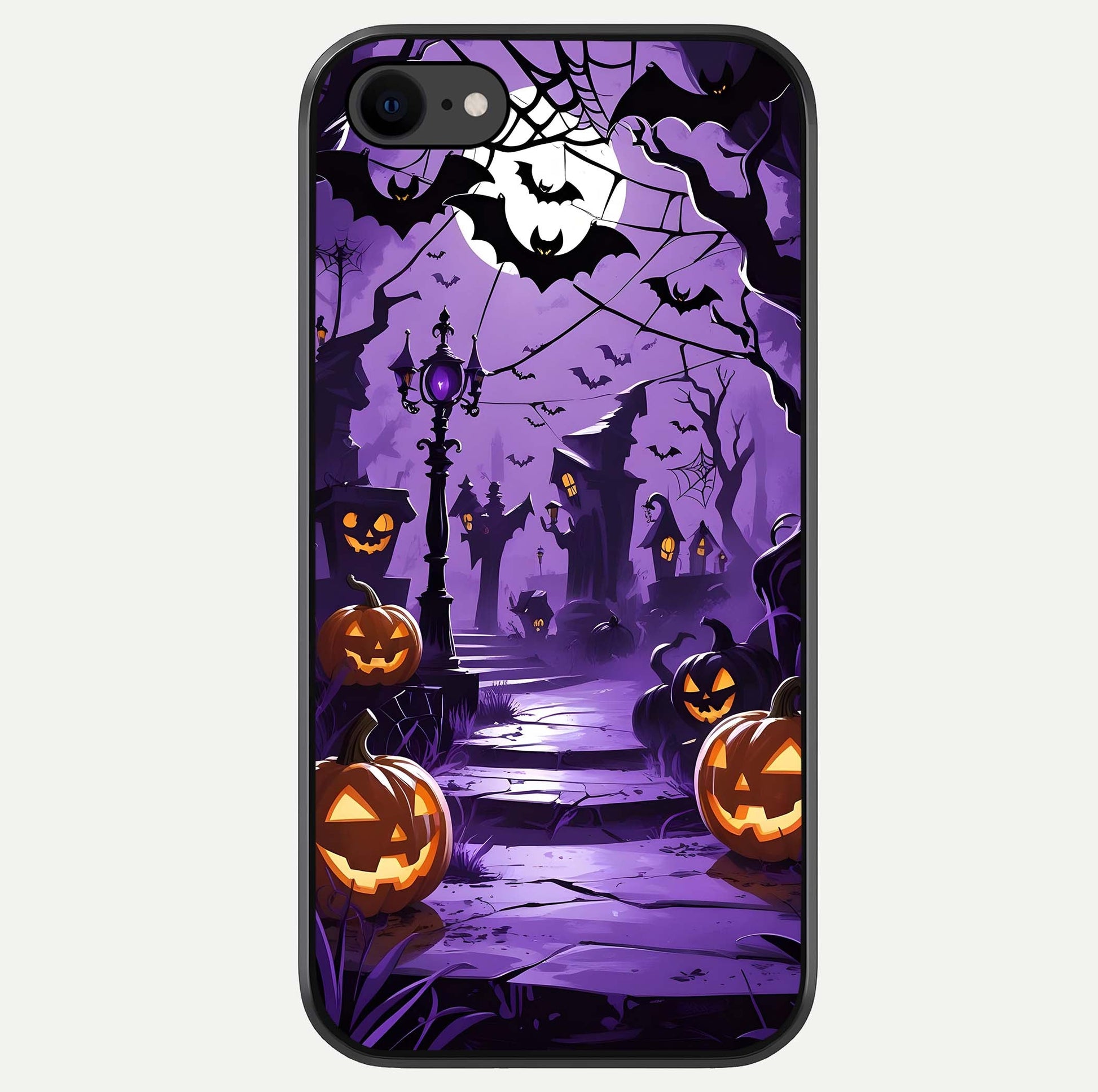 Pumpkin Patch Halloween Glass Case For iPhone 8 by Custom World
