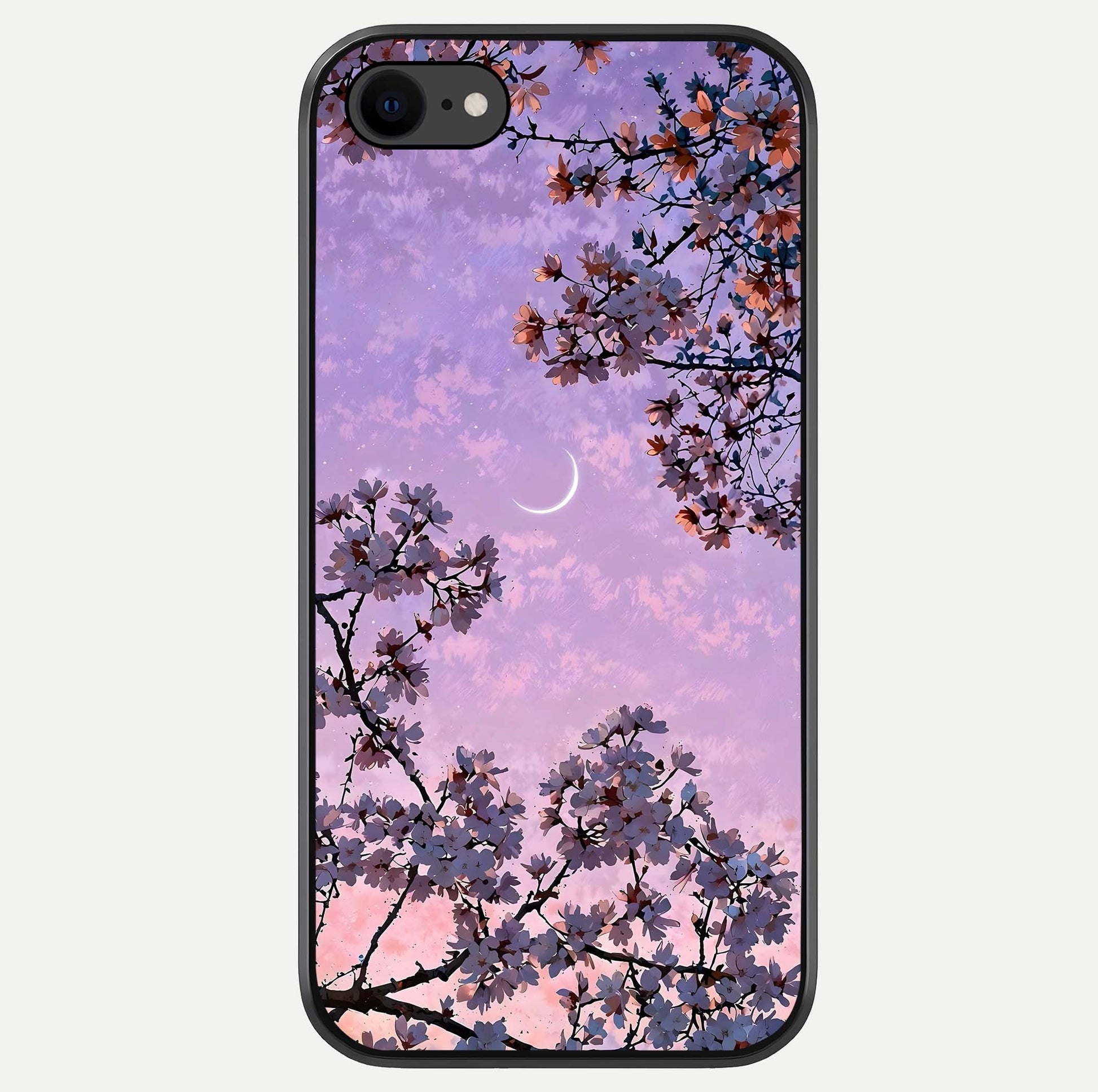 Purple Serenity Moon Glass Case For iPhone 8 by Custom World