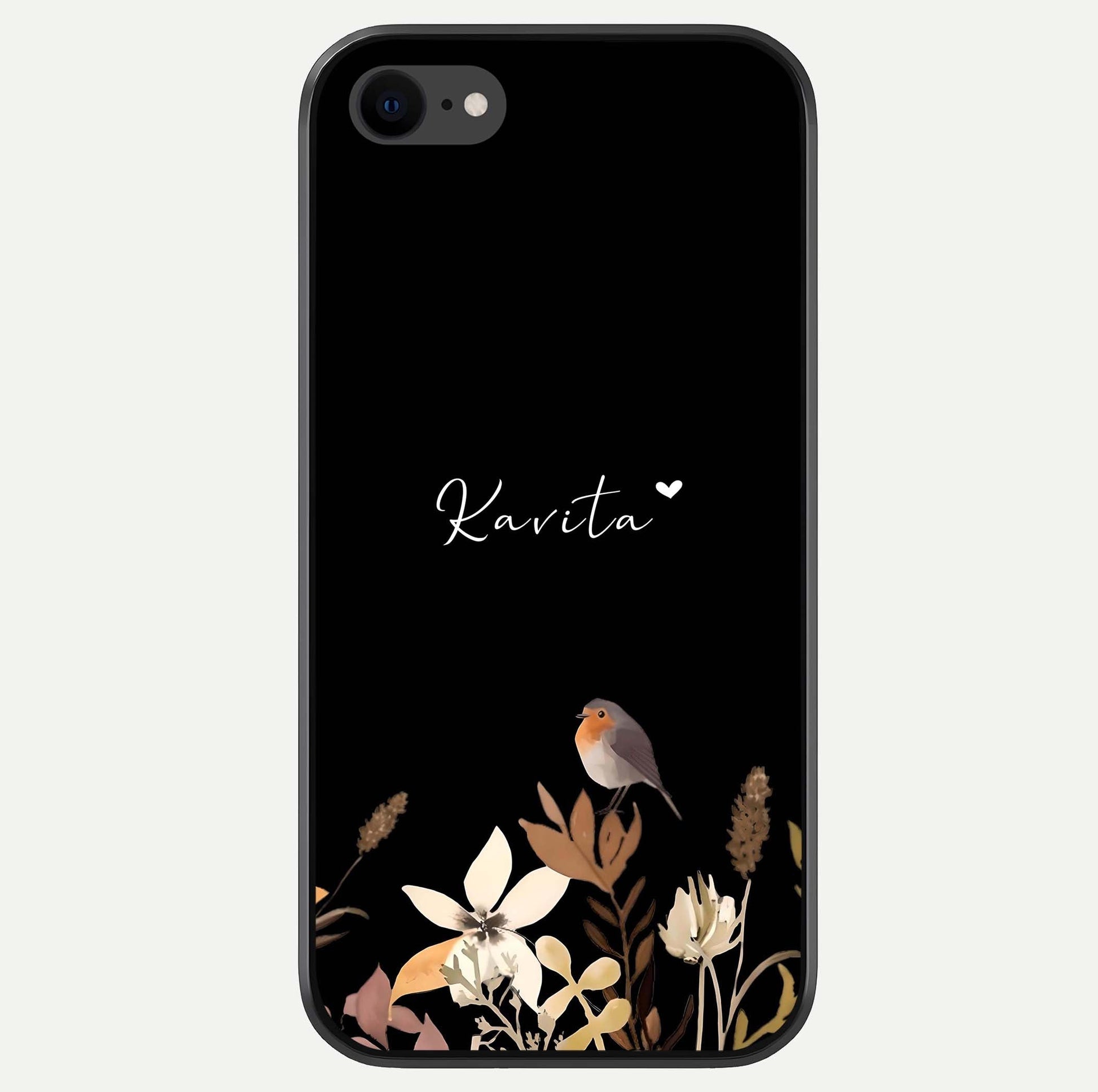 Quiet Garden Tune Custom Name Glass Case For iPhone 8 by Custom World