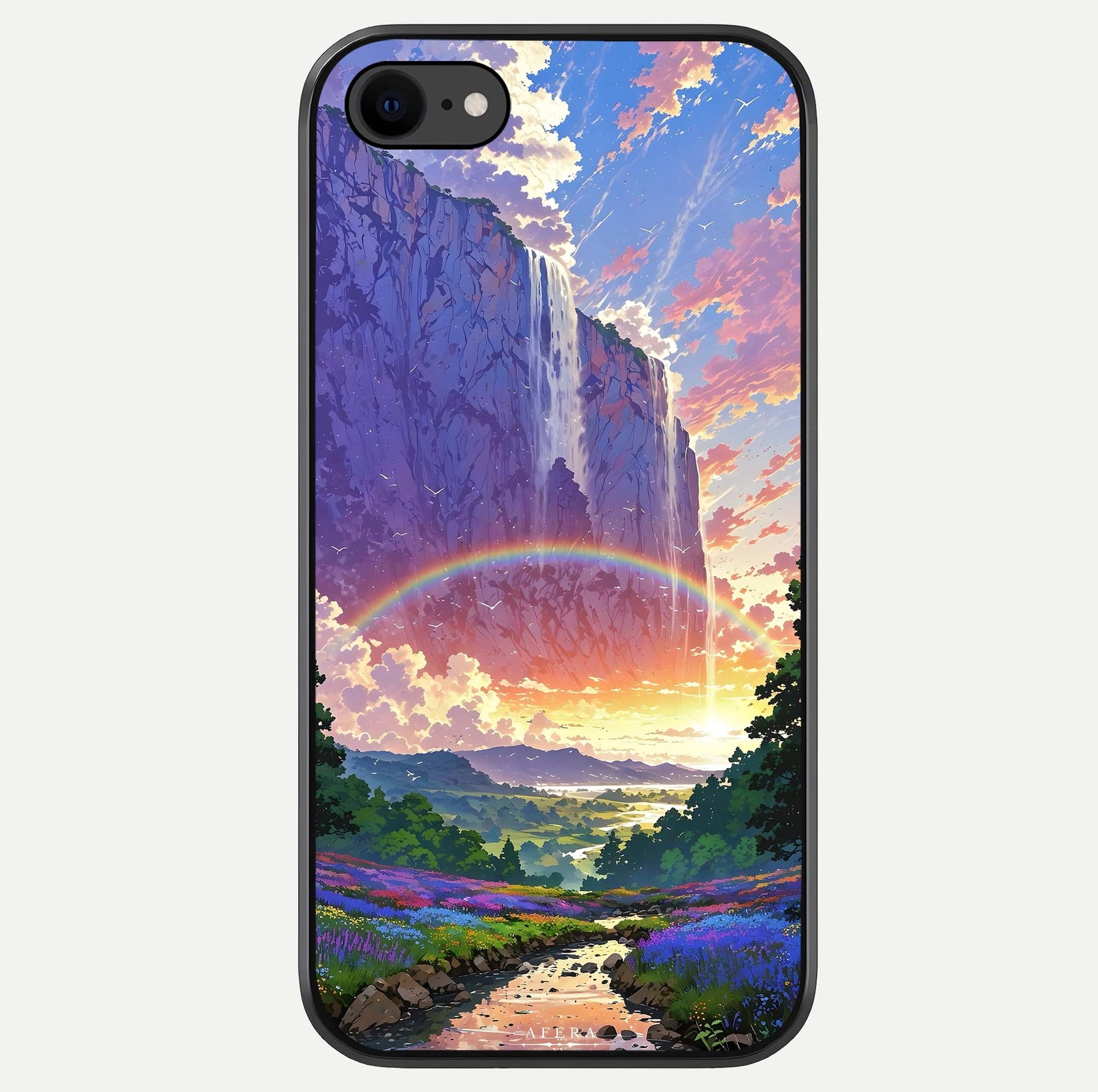 Rainbow Valley Dream Glass Case For iPhone 16 Pro by Custom World