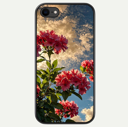 Red Bloom Skies Glass Case For iPhone 8 by Custom World