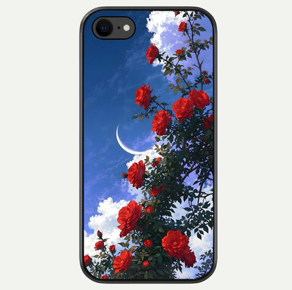 Rose Drift Flowers Glass Case For iPhone 8 by Custom World
