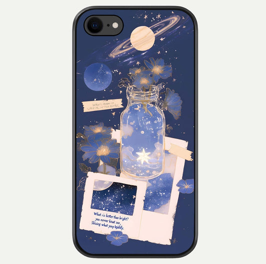 Starlit Cosmic Jar Glass Case For iPhone 8 by Custom World