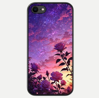 Starlit Rose Twilight Glass Case For iPhone 8 by Custom World