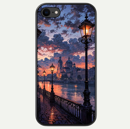 Twilight River Lights Glass Case For iPhone 8 by Custom World