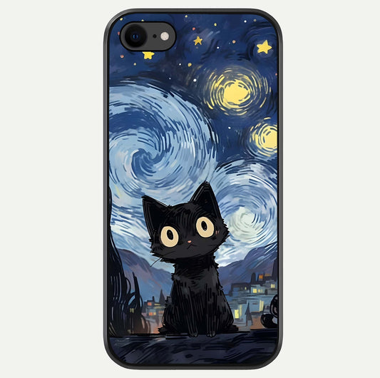 Van Gogh Cat Glass Case For iPhone 8 by Custom World