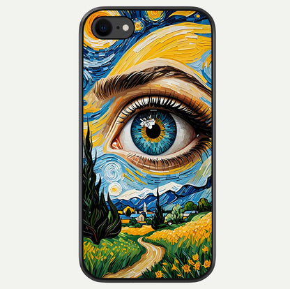Van Gogh Eye Glass Case For iPhone 16 Pro by Custom World