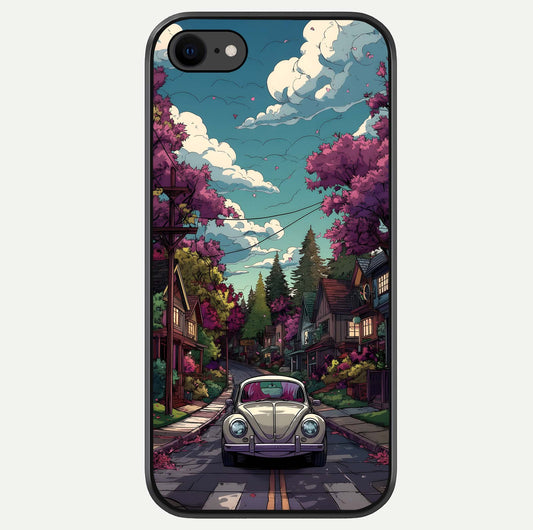 Vintage Street Drive Glass Case For iPhone 8 by Custom World