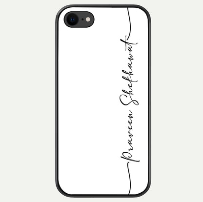 White Tune Custom Name Glass Case For iPhone 8 by Custom World
