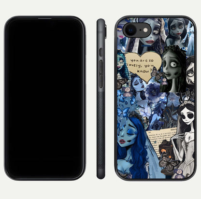 Corpse Bride Posters Glass Case for iPhone 8 dual-view layout displaying cinematic tones and HD finish