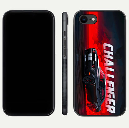 Crimson Challenger Fury Glass Case for iPhone 8 dual-view layout displaying bold tones and edge polish