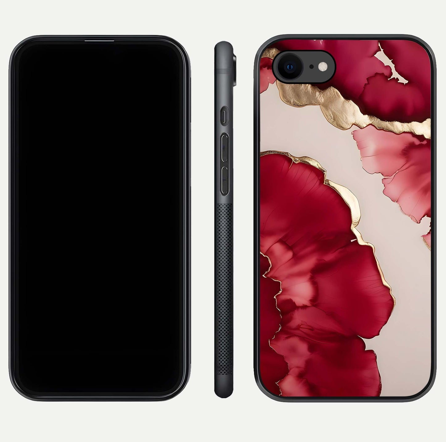 Pink & White Marble Glass Case For iPhone 8