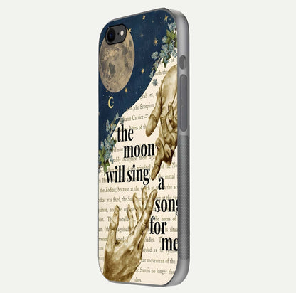 Aesthetic Divine Glass Case for iPhone 16 Pro side-angle image showing divine abstract design, camera module, and glossy finish reflection