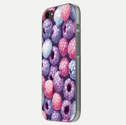 Berry Candy Pop Glass Case for iPhone 8 side-angle image with bright color tones and smooth reflection