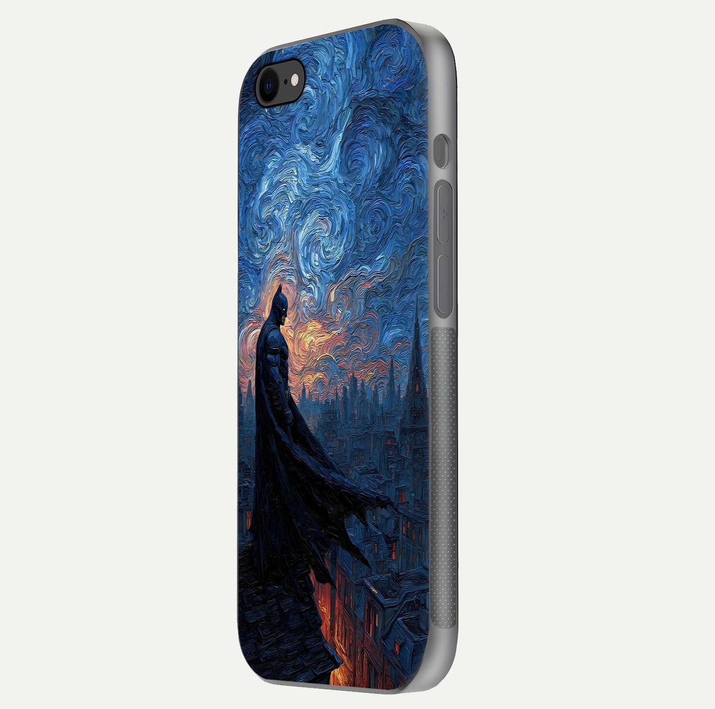 Dark Knight Dusk Glass Case for iPhone 8 side-angle image capturing reflection shine and bold contrast