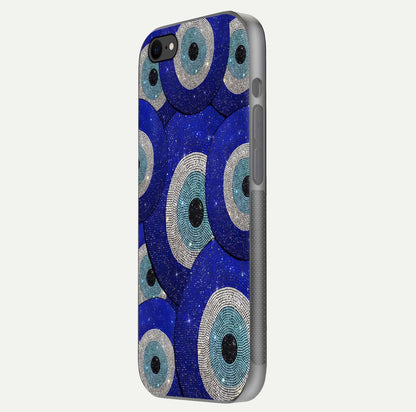Galaxy Eye Flow Glass Case for iPhone 8 side-angle image showing reflection detail and premium shine