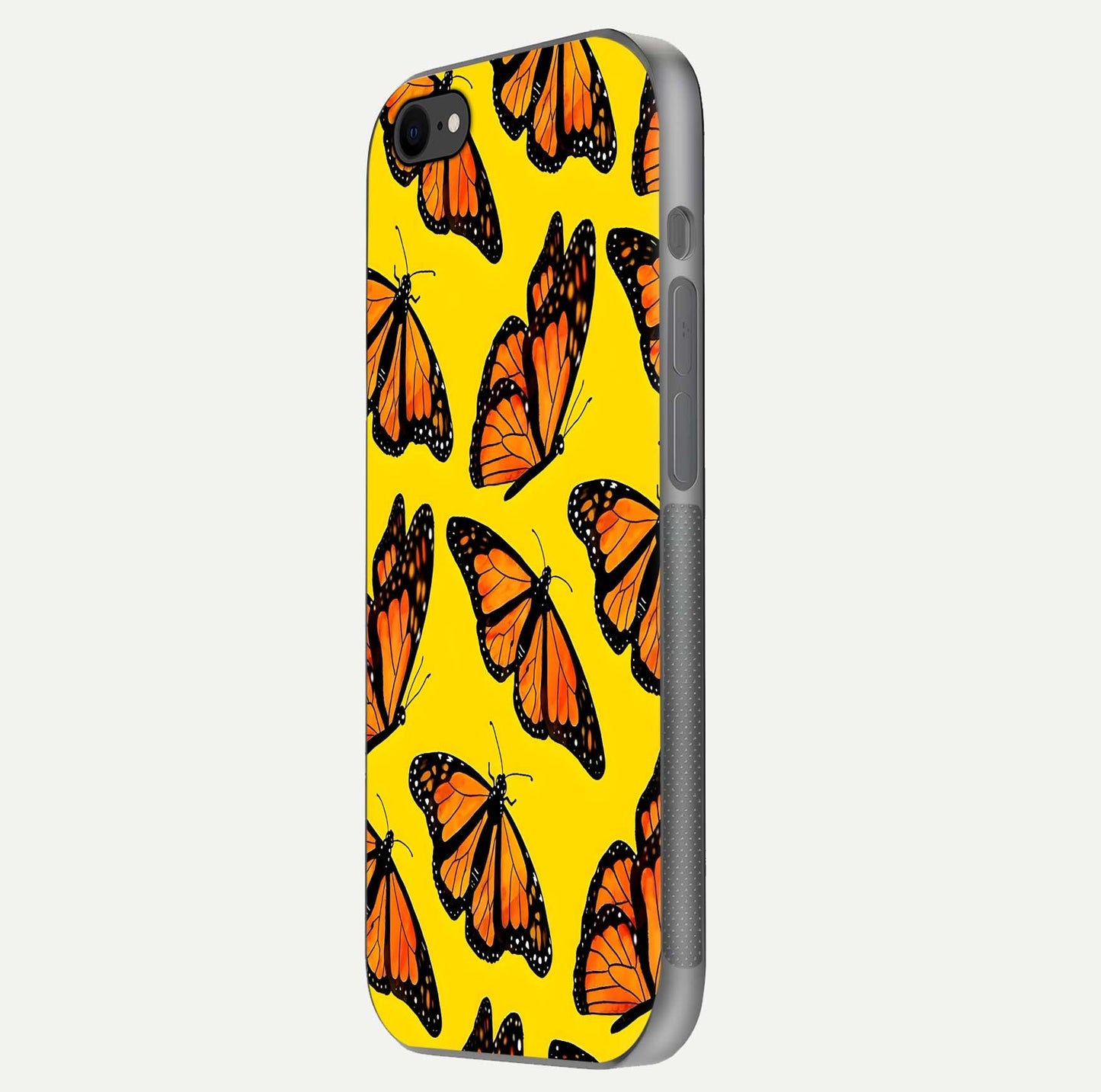 Golden Wing Flight Glass Case for iPhone 8 side-angle image showing polished surface and golden gradient