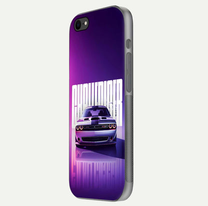Midnight Muscle Ride Glass Case for iPhone 8 side-angle image showing reflection clarity and bold design