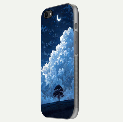 Midnight Sky Serenity Glass Case for iPhone 8 side-angle image showing soft glow and smooth reflection