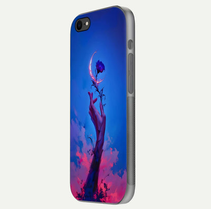 Mystic Hand Glass Case for iPhone 8 side-angle image showing reflection depth and sacred aesthetic