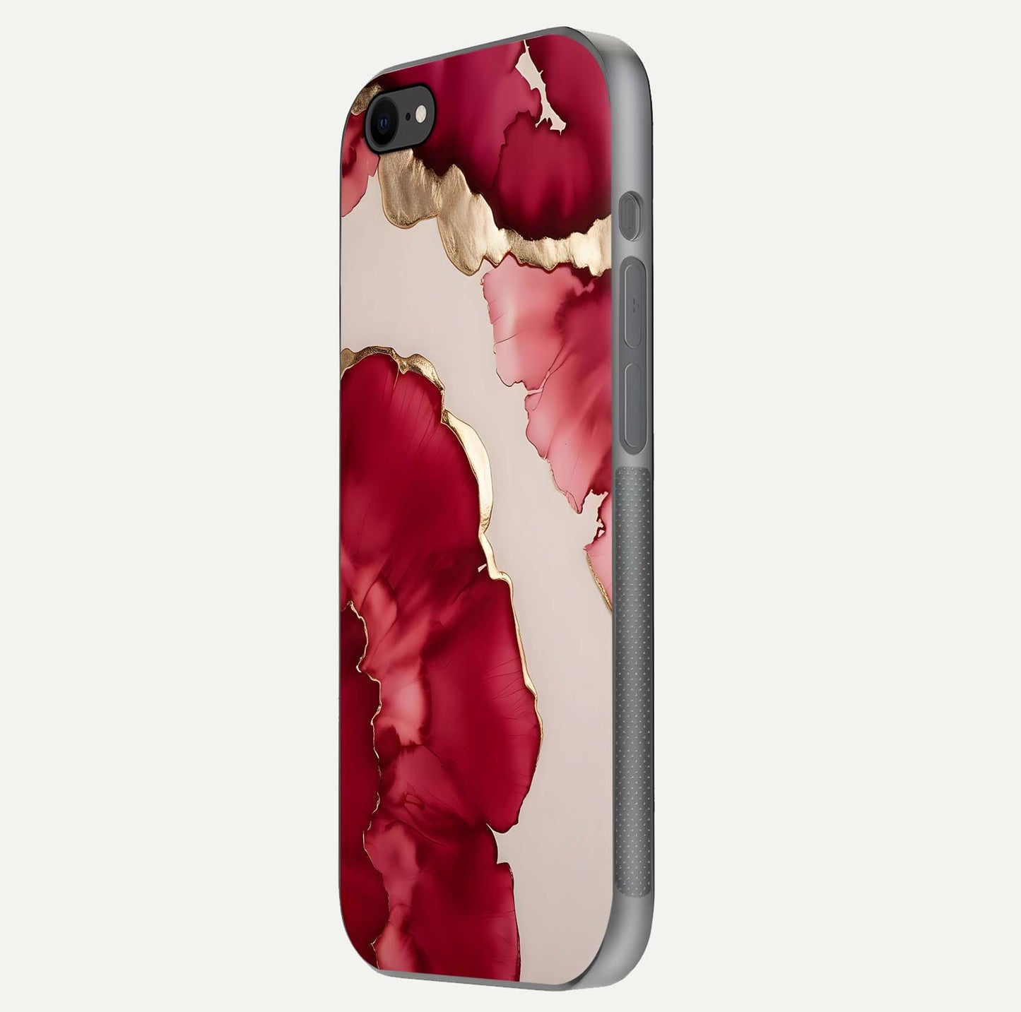 Pink & White Marble Glass Case For iPhone 8